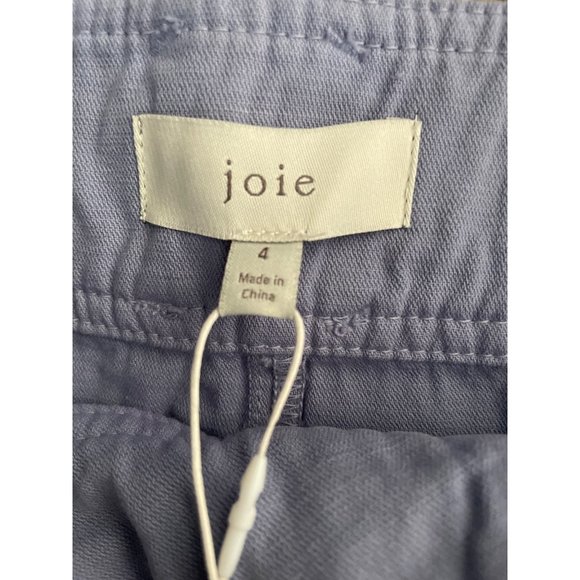 NWT Womens JOIE Periwinkle Blue Cargo Pants w/ Tie Front size 4 - Picture 7 of 8
